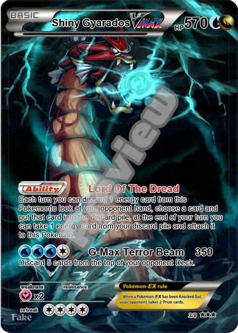 Shiny Gyarados VMAX Pokemon Card - Etsy