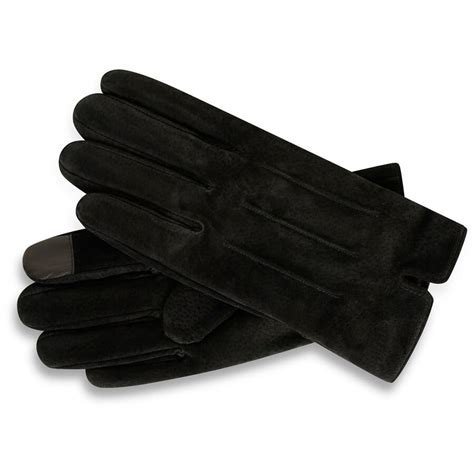 Men's Black Suede Gloves - Barneys Originals