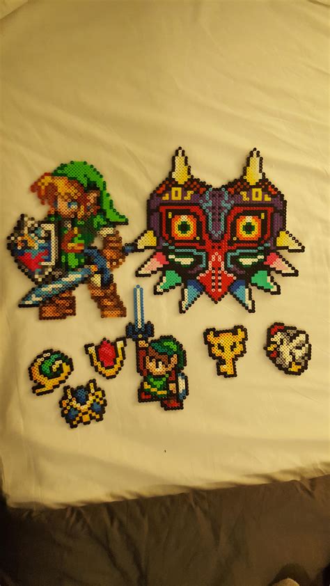 Zelda perler bead sprites I have made. : r/gaming