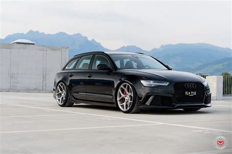 Black Audi S6 on Contrasting Custom Wheels | Audi rs6, Black audi, Audi