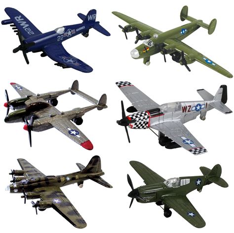 InAir WWII Planes 6-pc Set with Aircraft ID Guide - Assortment 1 | Wwii ...