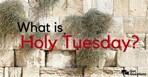 What is Holy Tuesday? | GotQuestions.org