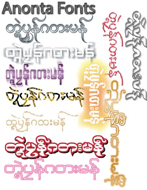 Myanmar Font Style For Photoshop - Design Talk