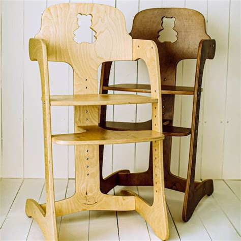 Wooden High Chair - Etsy