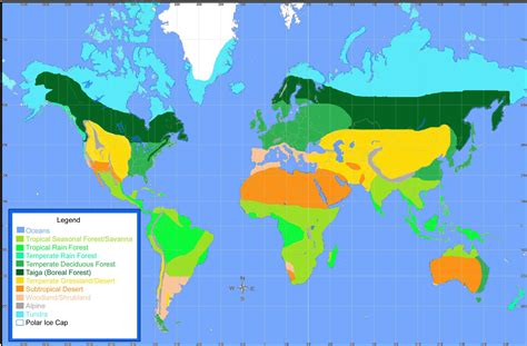 World biome map - Full size