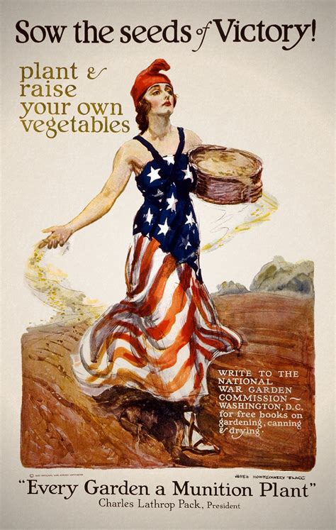 WWI Poster Sow The Seeds Of Victory! Plant & Raise Your Own Vegetables ...