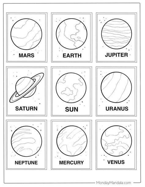 Mars Planet Free Coloring Pages