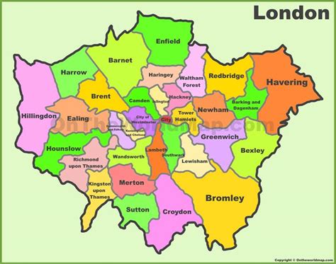 London Boroughs | Britain Visitor - Travel Guide To Britain