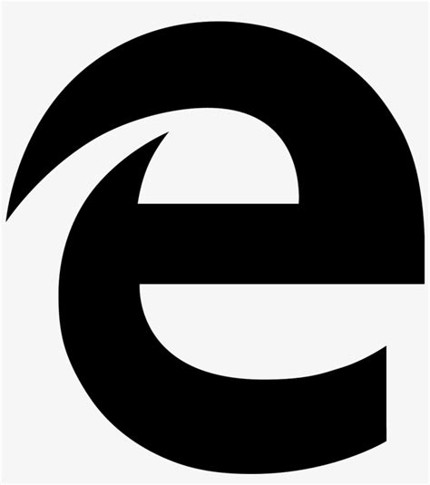 Microsoft Edge Icon - Microsoft Edge Black Icon - Free Transparent PNG ...