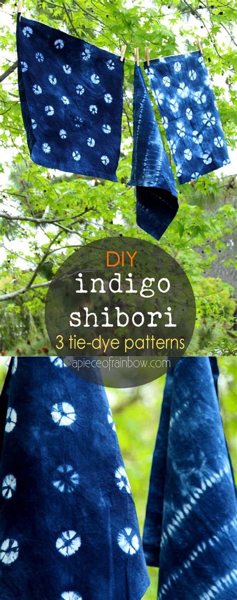 In Love With Indigo: 3 DIY Indigo Tie Dye Patterns - A Piece Of Rainbow