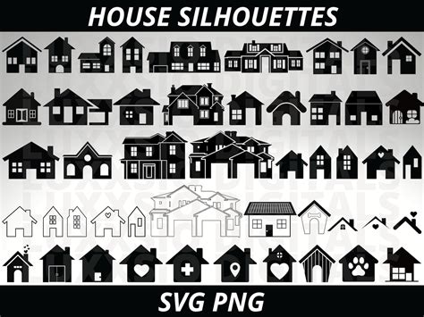 House Svg Bundle House Silhouette Svg House Vector Svg Home - Etsy