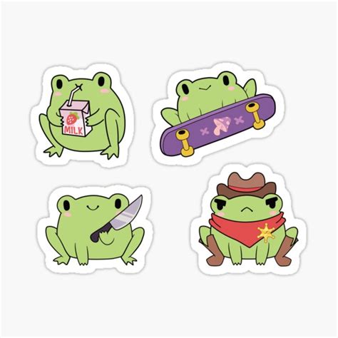 Paper, Party & Kids sticker for best friend frog lover gift kawaii frog ...