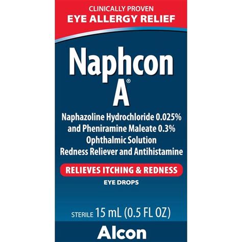 Alcon Eye Drops Relieves Itching & Redness Eye Allergy Relief (0.5 fl ...