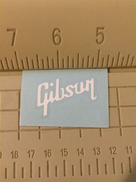 Gibson Guitar Logo Sticker Decal 1.5" W X 1.0" H - Small - Many Colors ...