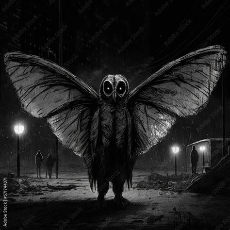 The Mothman of Chernobyl. Based on witness accounts. Horror. Generative ...