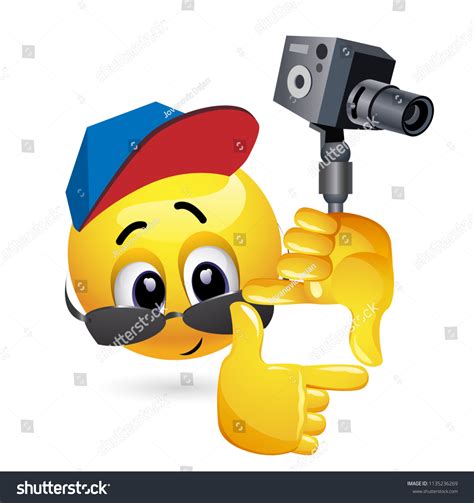 Emoji Emoticon Like Film Director Shooting Stock Vector (Royalty Free ...