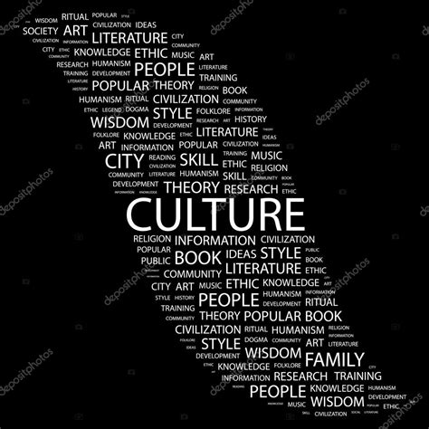 CULTURE. Word collage on black background — Stock Vector © studiom1 ...