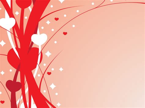 Red Love Hearts Powerpoint Templates - Love, Red Backgrounds