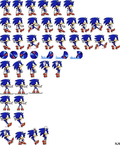 Sonic Sonic Sprite Sheet Png Transparent Png Transparent Png Image ...