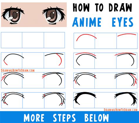 How to Draw Eyes – Anime / Manga – Drawing Anime Eyes Easy Step by Step ...