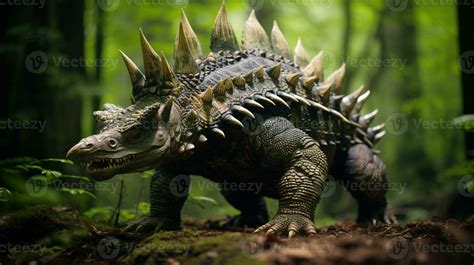 Photo of Stegosaurus Rex in the Jungle. Generative AI 29258644 Stock ...