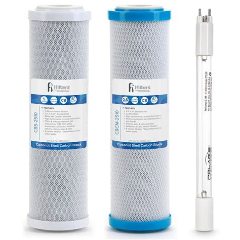 Drinking Water Replacement Filter Set for 3 stage UV Filtration Systems ...