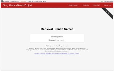 Medieval French Names ― Perchance Generator