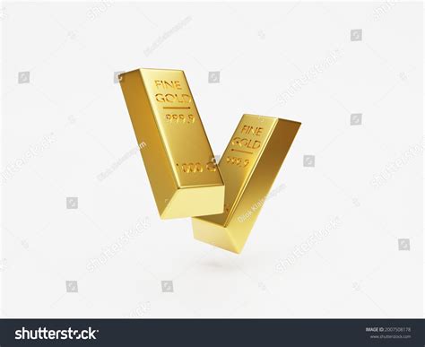 Isolated Two Gold Bar Gold Ingot Stock Illustration 2007508178 ...