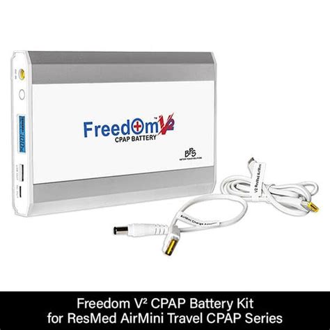 Freedom V² CPAP Battery Kit for ResMed AirMini Travel CPAP Series ...