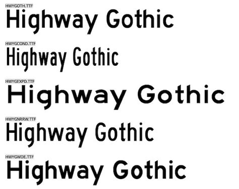 Highway Gothic font free - Fontspace.io