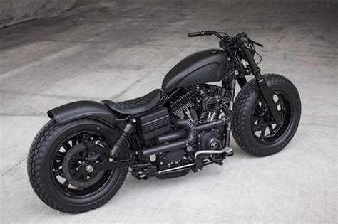 Blacker than black: Rough Crafts' Dyna Fat Bob | Bike EXIF