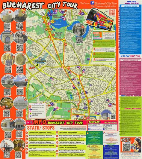 Bucharest Tourist Attractions Map - Ontheworldmap.com