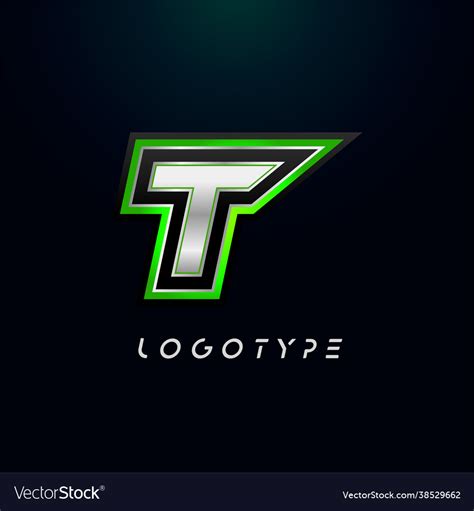 Letter t for video game logo and super hero Vector Image