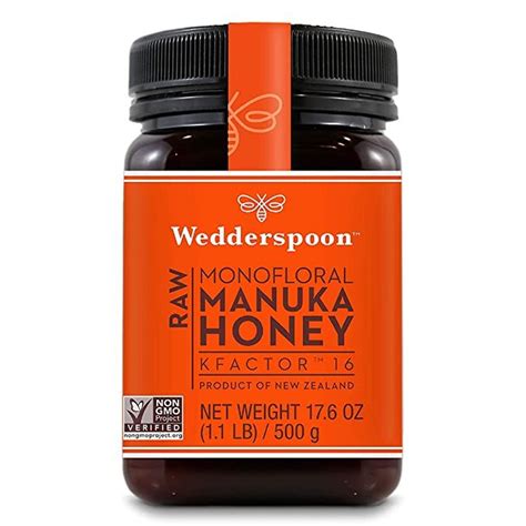 Amazon.com : Wedderspoon Raw Premium Manuka Honey KFactor 16 ...