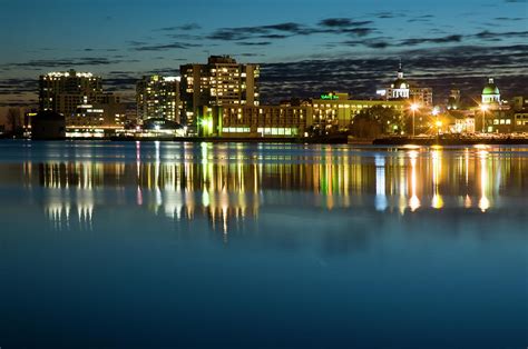 Kingston waterfront at night Photograph by Nicole Couture-Lord - Fine ...