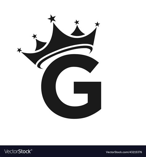 Letter g crown logo Royalty Free Vector Image - VectorStock