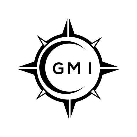 GMI abstract technology circle setting logo design on white background ...