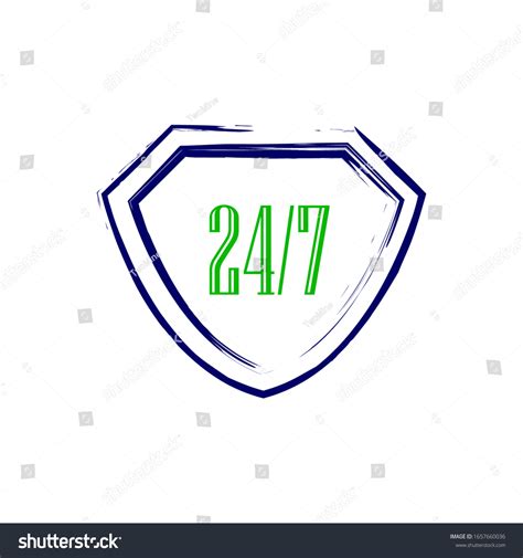 247 Shield Icon Logo Illustration Stock Vector (Royalty Free) 1657660036