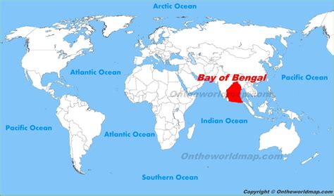 Bay of Bengal location on the World Map - Ontheworldmap.com