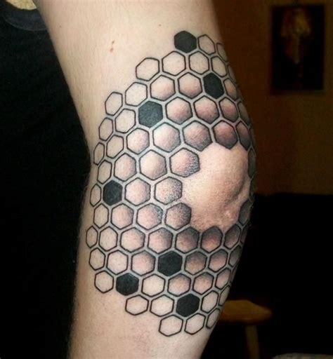 Elegant Honeycomb Tattoo Design