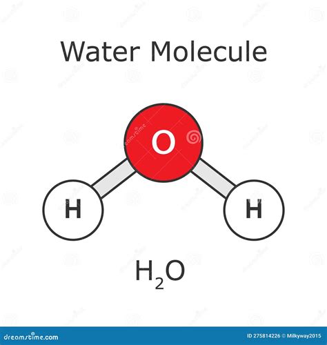 Water Molecule. Molecule Structure. Atomic H2O. Stock Vector ...