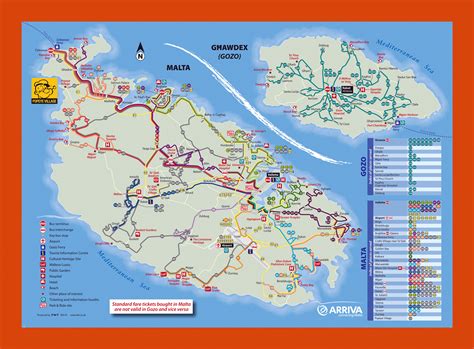 Tourist map of Malta and Gozo | Maps of Malta | Maps of Europe | GIF ...