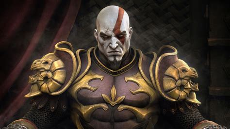 Kratos God of War in Throne Wallpaper, HD Games 4K Wallpapers, Images ...