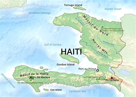 Haiti Physical Map