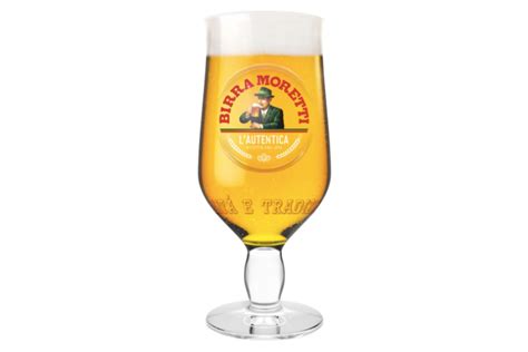 Birra Moretti Half Pint Glasses (Set of 4) - Branded Beer Glasses ...