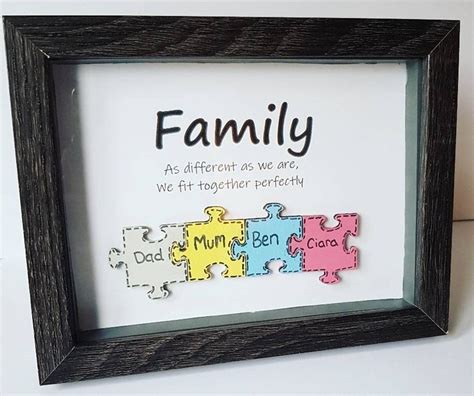 Personalised Family Jigsaw Picture Frame Puzzle Piece Frame - Etsy ...