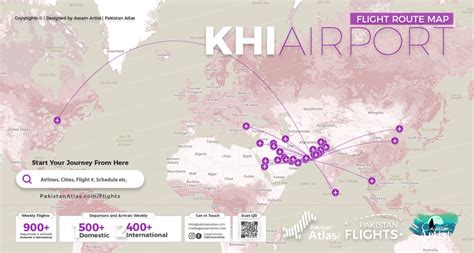 Khi Airport Flight Route Map | Pakistan Atlas