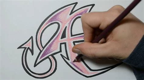 How to Draw Wild Graffiti Letters - A - YouTube