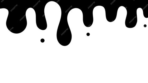 Premium Vector | Silhouette of dripping liquid, splashing ink, oil or ...