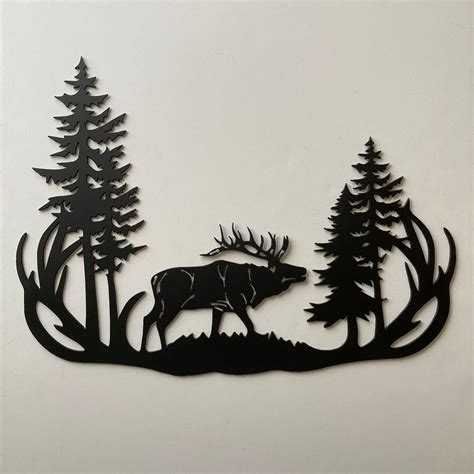 Elk Wall Art. Metal Elk Scene. Metal Decor. Wildlife Wall Art. - Etsy